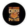 Eat More Chicken Pot Pies Vegetable Baking Baker PopSockets Adhesive PopGrip