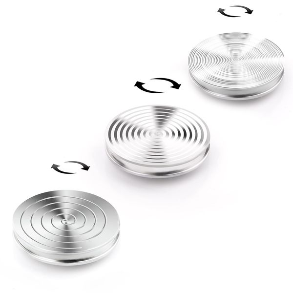 TOMAZON Kinetic Desk Spinning Toy, Stainless Steel Rotating Motion Coin, Optical Illusion Spinning Top for Office Anxiety Stress Relief, Portable ADHD Little Fidget Toys Gift for Adults & Kids(3 Pack)