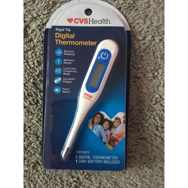 CVS Health Rigid Tip Digital Thermometer # 155912 / 30 Second Reading NEW