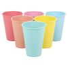 Kids Durable Plastic Bright Multicolored Reusable Drinking Tumblers Cup Set (6)
