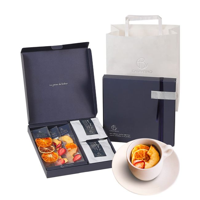 (CASA+BINO) Tea Gift, Domestic Fruit Tea, Dried Fruit Tea, Tea Set, Popular, Present, Dried Fruit, 3 Bags + 8 Tea Packs