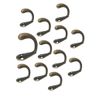 QCAA Single Prong Hook Hanger, Zinc Die Cast (12pack, Antique Brass)