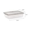 28Qt Stackable Plastic Storage Bins W/ Lids Clear Tote Organizer 6 Pk Easy Clean