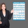 QuickFit Stretching Workout Exercise Poster - Stretch Routine (Laminated, 18in x 27in) for Playroom