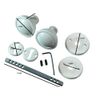 White Plastic MORTICE Door KNOB Set with FIXINGS and Spindle