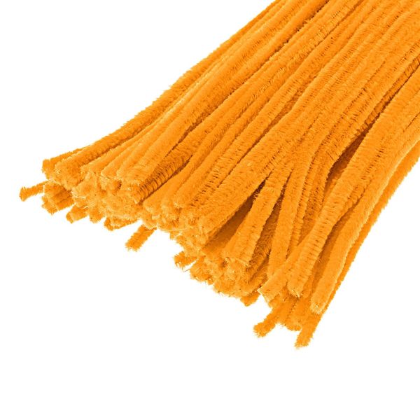 YOKIVE 200 Pcs Pipe Cleaners, Chenille Stems Decoration, Great for DIY Art Craft Supplies (6mm 12 Inch Yellow)