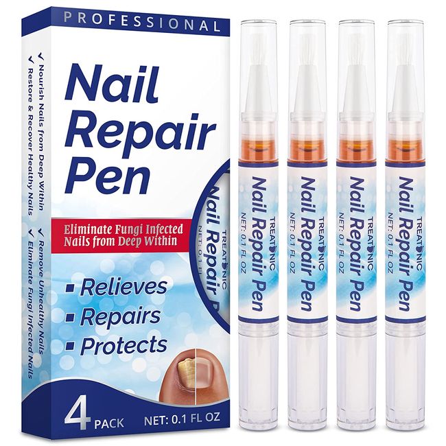 Nail Fungus Treatment for Toenail, Fingernail and Toenail Fungus Treatment Extra Strength, Nail Repair Pen for Nail Renewal, 4 pens