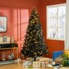 7.5' Prelit Christmas Tree  Artificial Xmas Tree Metal Stand Black