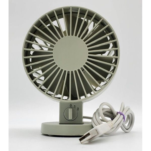 USB Desk Fan-Green Low Noise Compact Multi-Speed. Tested.