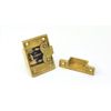 Infinity Decor Solid Brass Cupboard Catch - Thumb Turn Latch Lock - for Drawer, Wardrobe, Cabinet Doors (Polished Brass)