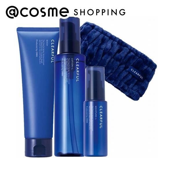 &quot;October 15th 10x points&quot; ORBIS Clearful 3 Step Set L with hair band / Fragrance-free Skin care kit @cosme