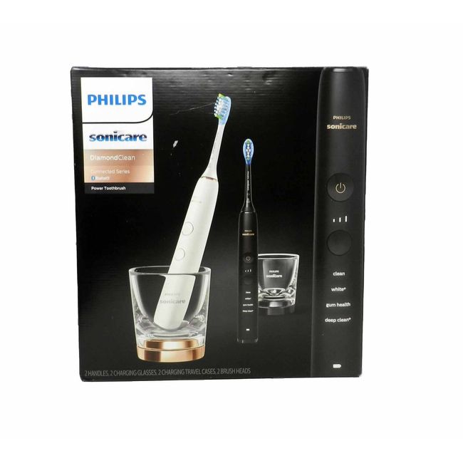 Philips Sonicare DiamondClean Connected Series Power Toothbrush Set (WhiteBlack)