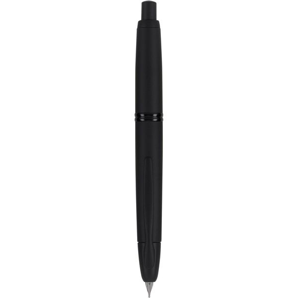 PILOT Vanishing Point Collection Refillable & Retractable Fountain Pen, Matte Black Barrel, Blue Ink, Fine Nib (60580)