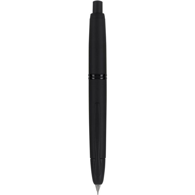 PILOT Vanishing Point Collection Refillable & Retractable Fountain Pen, Matte Black Barrel, Blue Ink, Fine Nib (60580)