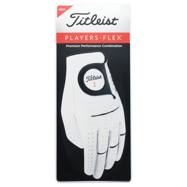 TITLEIST Players Flex Glove, White, XL