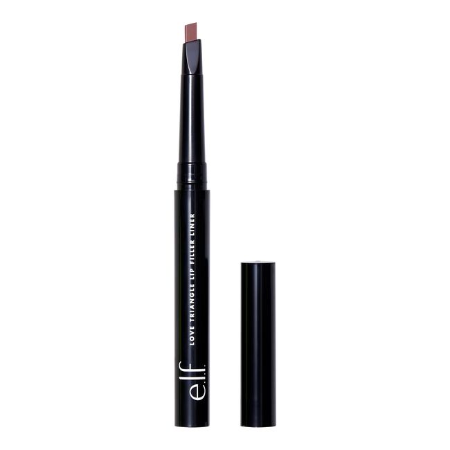 e.l.f. Love Triangle Lip Filler Liner, 2-in-1 Lip Liner Pencil For Sculpting & Filling, Long-Lasting Intense Color, Mauve