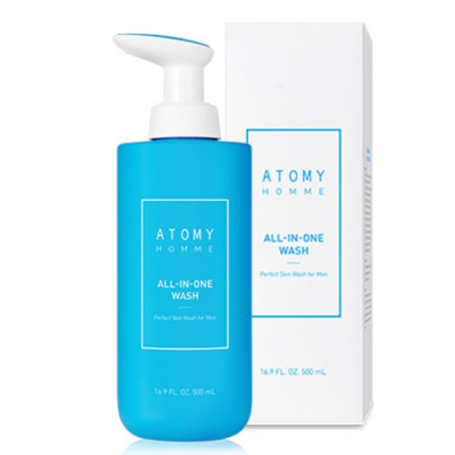 Atomy Homme All In One Wash Shampoo Body Wash Mens Odor Care Mild Gentle 500 ml