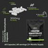 Creatine Monohydrate Capsules - 3000mg Per Serving, High Strength Supplement, Increases Physical Performance (60 Capsules)