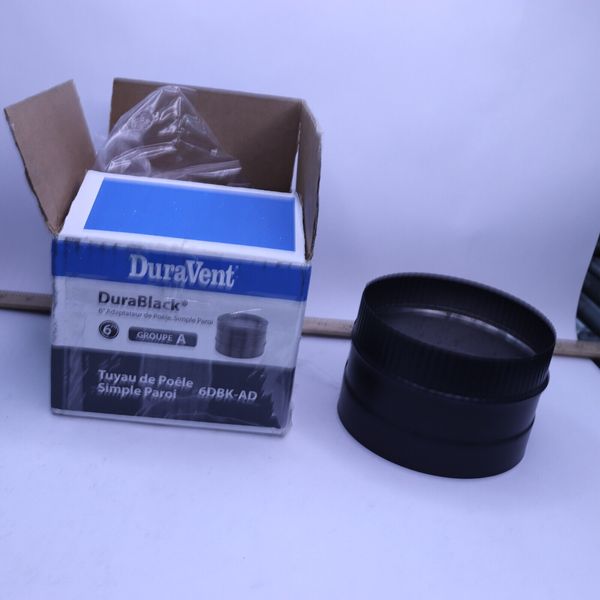 Duravent Single-Wall Chimney Stove Pipe Adapter 6" 6DBK-AD