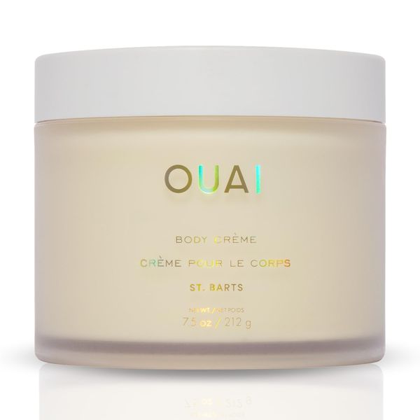 OUAI St. Barts Body Crème. Nourishing Whipped Body Cream with Cupuaçu Butter, Coconut Oil, Squalane. Long-Lasting Hydration. Scented with Dragonfruit, Orange Blossom, Tuberose, Baltic Amber (7.5 Oz)