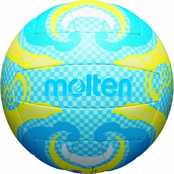 Molten Unisex's Beach Volleyball Ball Gr. 5, Blue/Yellow, 5