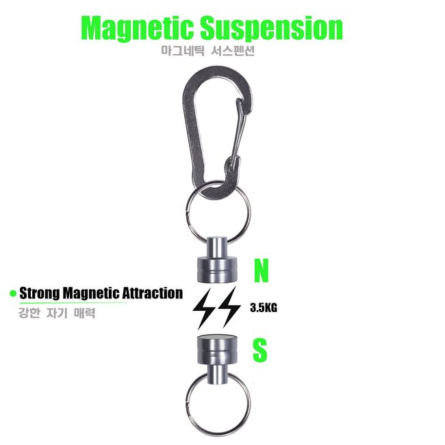 Magnet Fishing Magnetic Net Release Hanging Holder Lanyard Clip Carabiner  Buckle Fly Fishing Hanging Holder Lanyard Clip