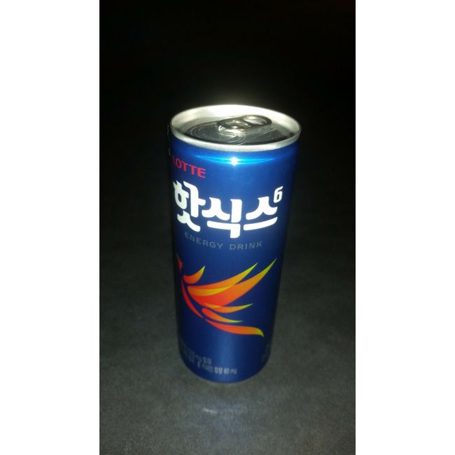 Lotte Hot6 Energy Drink HOT 6 Last Single Can in the USA. Extinct Energy