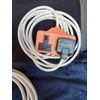 Heavy Duty Electrical Re-Wireable Rubber Block Extension Socket - Orange (double socket)