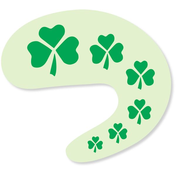Shamrock Eye Face Painting Stencil 9cm x 8cm Washable and Reusable