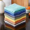 DII Solid Windowpane Dishcloth Set, Cotton, Black, 12x12
