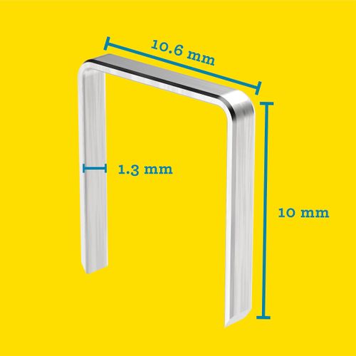 Rapid Stainless Steel Staples for Insulation, Thin Plastics, Cardboard and Carpets Flatwire No. 140, Leg Length 10mm, Staple Gun Staples, High-Performance, 2000 Pieces, Boxed (11910733)