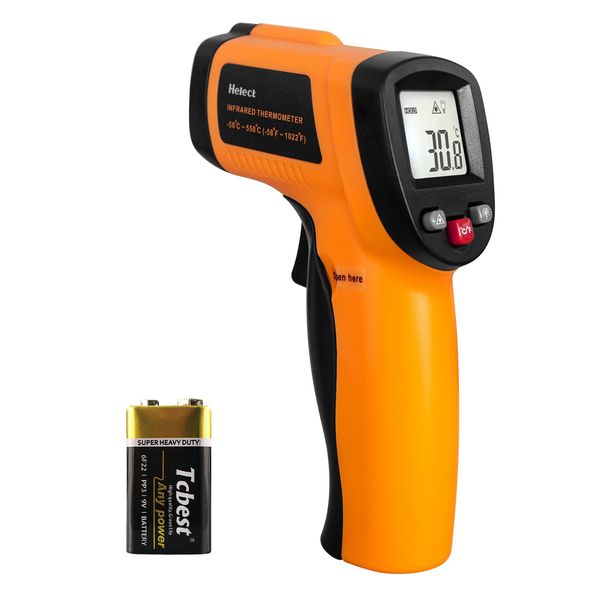 Helect (NOT for Human) Infrared Thermometer, Non-Contact Digital Laser Temperature Gun -58°F to 1022°F (-50°C to 550°C) with LCD Display