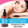 Liquid Collagen Peptides for Women - Complex with Biotin Vitamin, Hydrolyzed Keratin Protein and Saw Palmetto - Comprehensive Formula for Hair, Skin, and Nails Wellness - 2fl oz (Pack of 2)