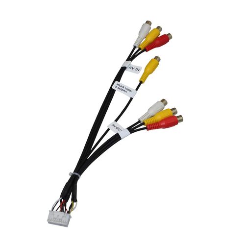 YONGJIANGXIA RCA Harness Replacement for Kenwood 20Pin RCA Harness 7 RCA Audio Video Input Output Rear View Camera