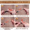 SPEEDWOX 2-Piece Pen Shaped Diamond Sharpener Diamond Retractable Knife Sharpener Knives Sharpener Knife Sharpener Knife Sharpener Multi-functional Sharpener Rod Whetstone Easy Operation Sharpening