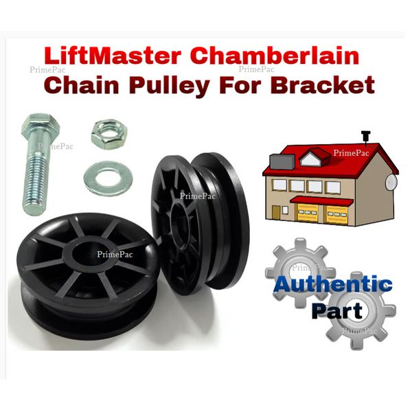 LiftMaster Chamberlain Chain Pulley Bracket Replacement Wheel + Bolt Included