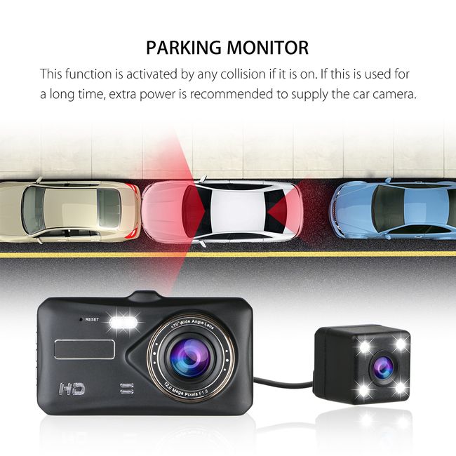 Dash Cam Front And Rear Camera CAR DVR Car Video Recorder Vehicle Black Box  FULL HD 1080P Night Vision Driver Recorder