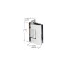 CRL Polished Chrome Geneva 044 Wall Mount Offset Back Plate Hinge GEN044CH