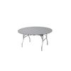 Kwik-Covers 48" Round Fitted Plastic Table Covers, Bundle of 5 (Black & White Check)