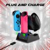 AKUMA Cyber V02 Charging Station for Nintendo Switch - Pro Controller, Joy-Cons, Switch/Switch OLED/Switch Lite, Smart Charging - Black