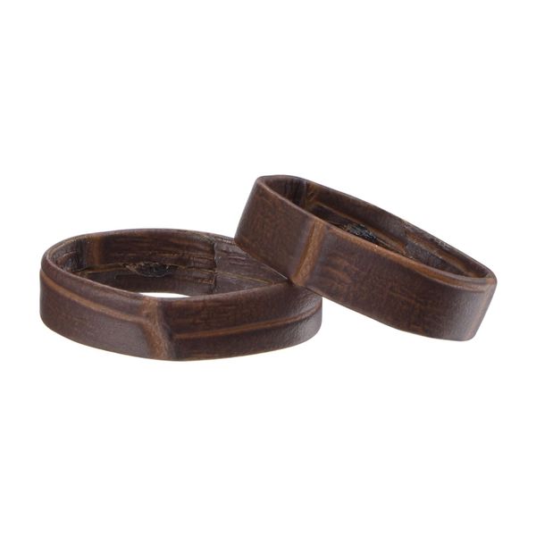 sourcing map PU Leather Loops Replacement Retaining Ring Keeper for 22mm Width Watch Band, Dark Brown 2 Pcs