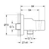GROHE 28628000 Relexa Shower Outlet Elbow, Chrome, 1/2"