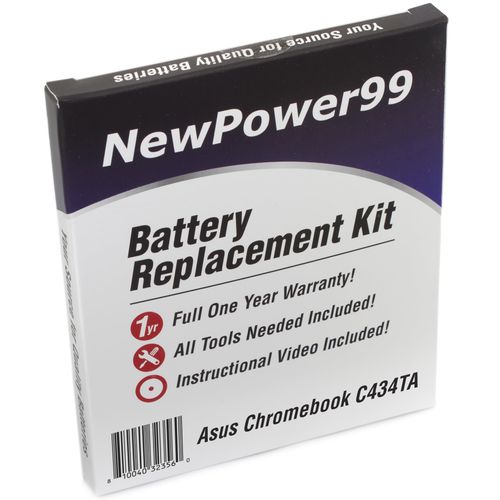 NP99sp NewPower99 Battery Replacement Kit Compatible with Asus Flip C434TA with Tools, Video Instructions, Long Life Battery