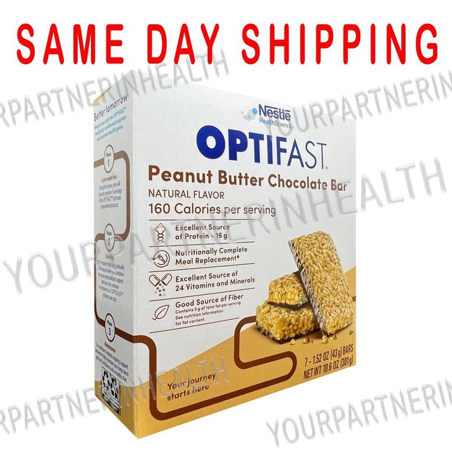 OPTIFAST 800 BARS - PEANUT BUTTER CHOCOLATE - 6 BOXES - 42 BOXES - FRESH