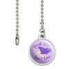 GRAPHICS & MORE Purple Hair Don't Care Ceiling Fan and Light Pull Chain