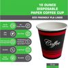 Premium 10 oz. Coffee Cups - 500 Pack - Leak-Proof Disposable Hot Beverage Cups