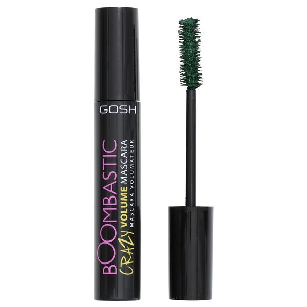 GOSH Boombastic Crazy Mascara for extreme volume and long lashes I Volume mascara with precise brush head I Lashes without clumps I Long-lasting, skin-friendly, vegan & fragrance-free 03 Olive Green