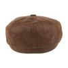 Jaxon & James Leather Newsboy Cap - Brown M