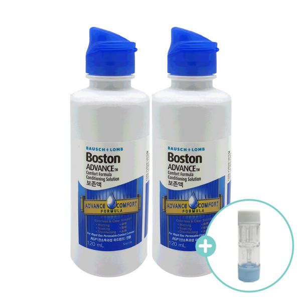 Boston Preservation Liquid 120ml x 2 + Hard Lens Case Dream Lens Cleaning Liquid