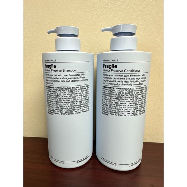 J BEVERLY HILLS FRAGILE Shampoo & Conditioner SET - 32oz New Fresh